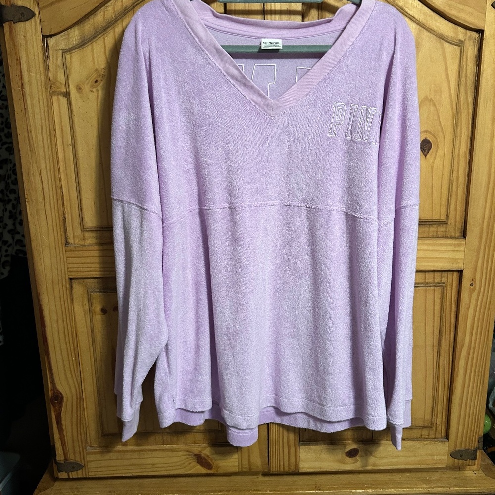Pink by Victoria Secret Terry Cloth Sweatshirt